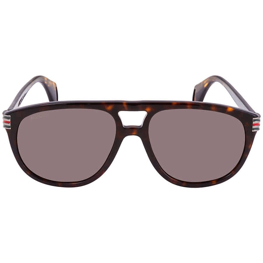 Gucci Web Logo Aviators in Havana Brown – Gavriel.us display picture 1