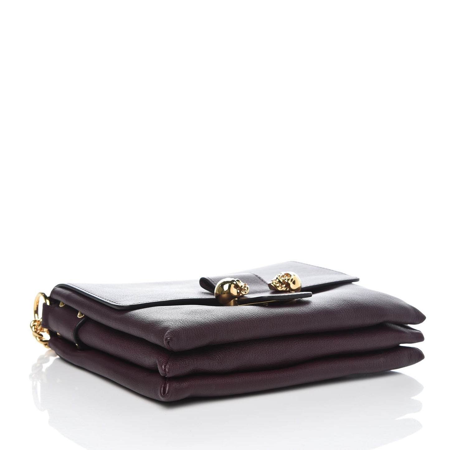 Alexander McQueen Twin Skull Chain Crossbody in Burgundy