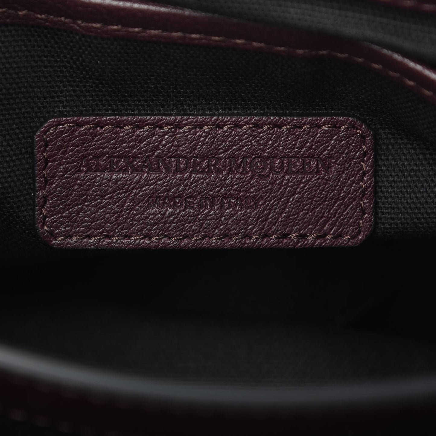 Alexander McQueen Twin Skull Chain Crossbody in Burgundy