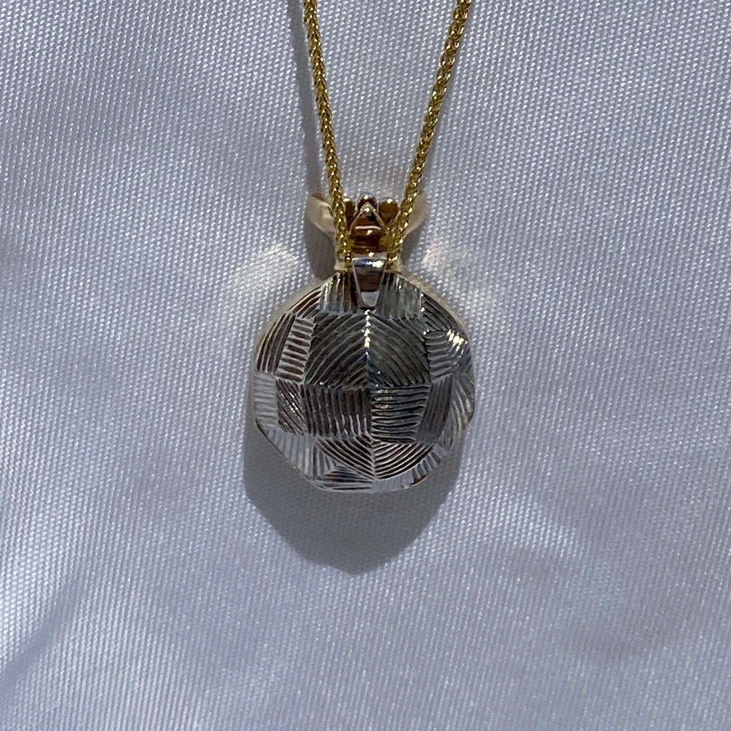 Gavriel 14K White and Gold Pomegranate Necklace with Garnets