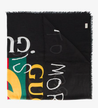 Load image into Gallery viewer, GUCCI Modal Silk Coco Capitan Logo Shawl in Black