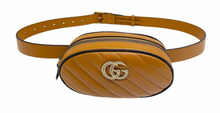 Load image into Gallery viewer, Gucci GG Marmont Matelasse Leather Belt Bag in Cognac