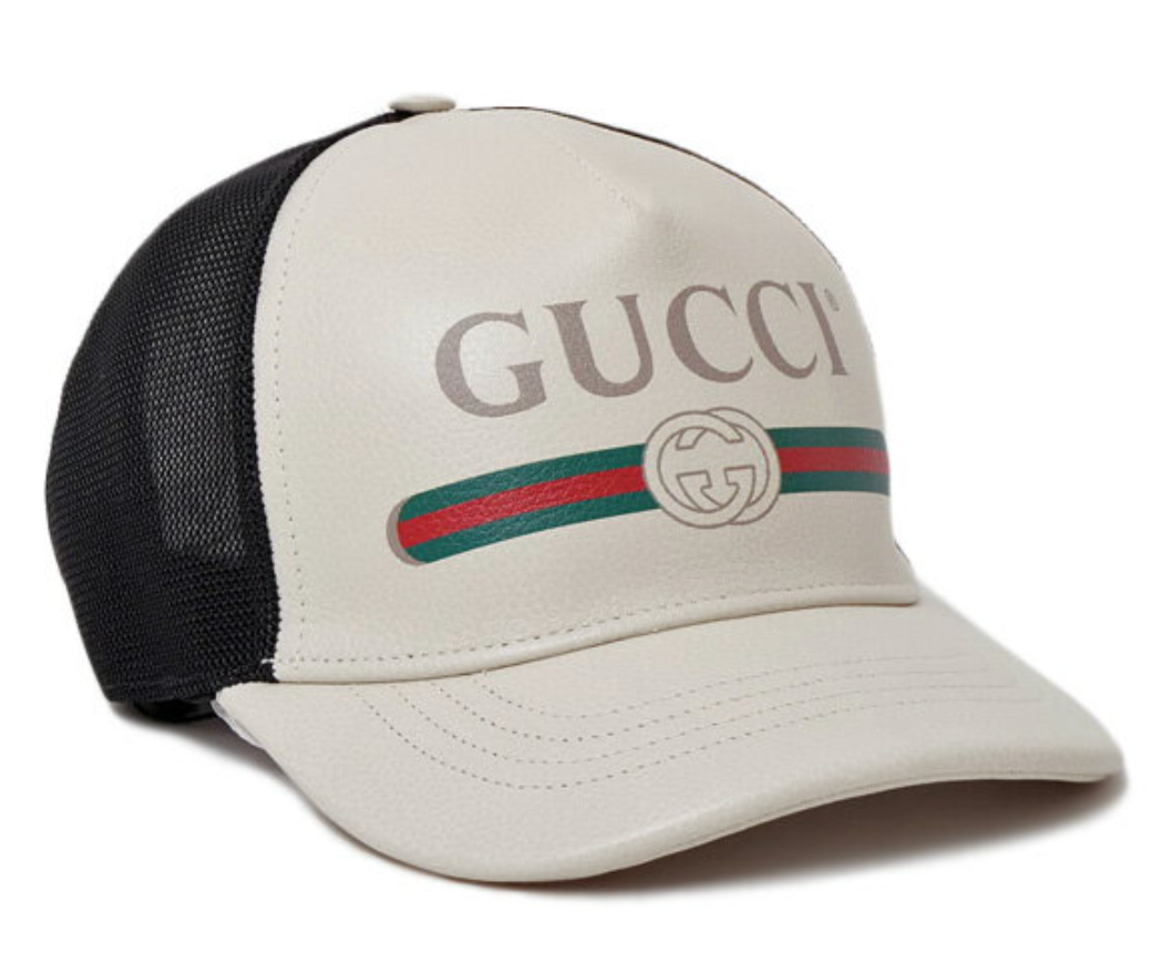 Gucci Logo Baseball Cap in White –