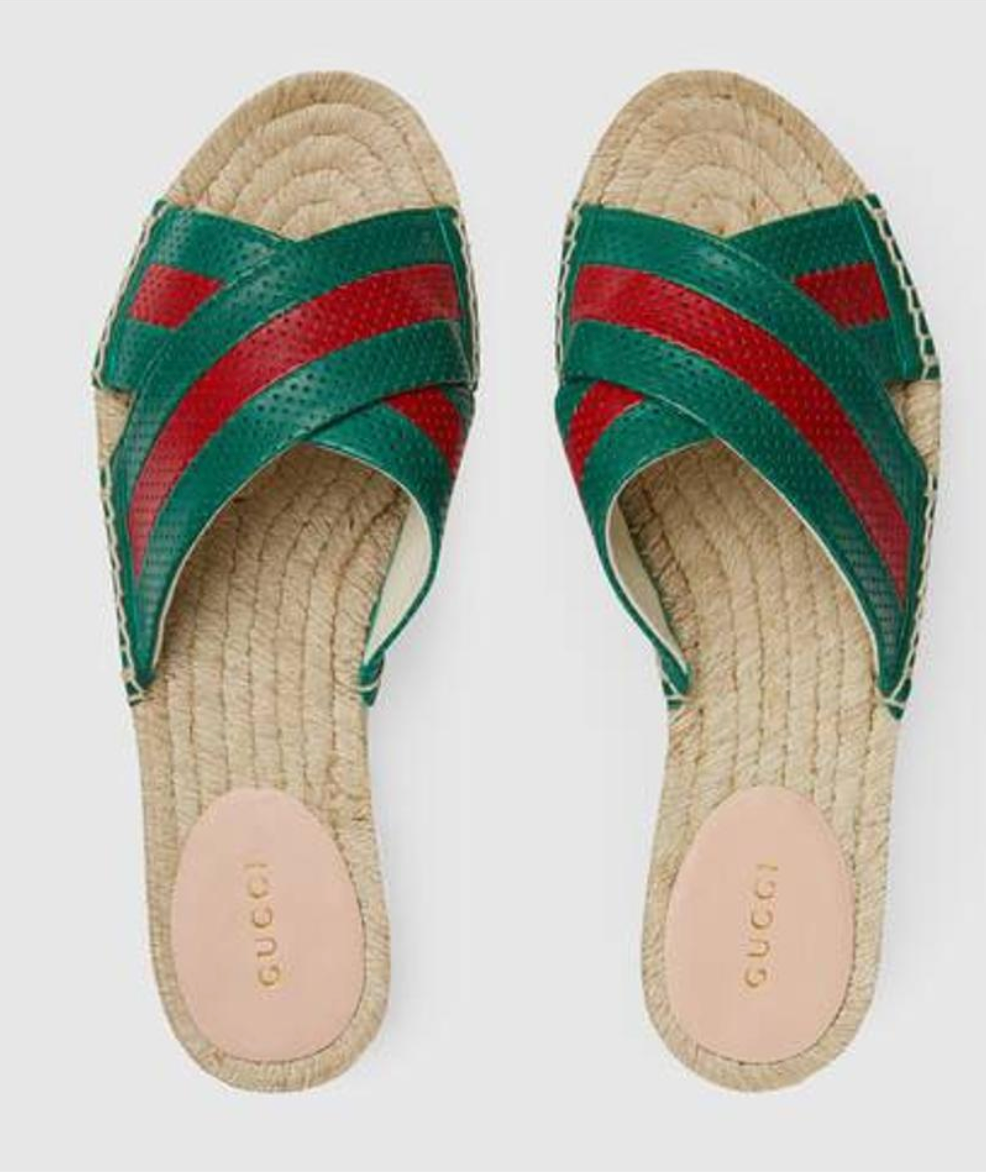 Gucci red and green sandals shop
