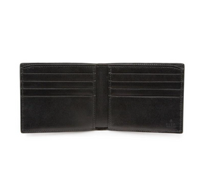 Gucci Signature Leather Bi-fold Wallet in Black