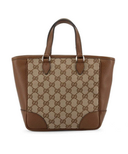 Load image into Gallery viewer, Gucci GG Canvas Small Bree Tote in Brown
