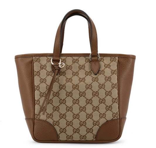 Gucci GG Canvas Small Bree Tote in Brown