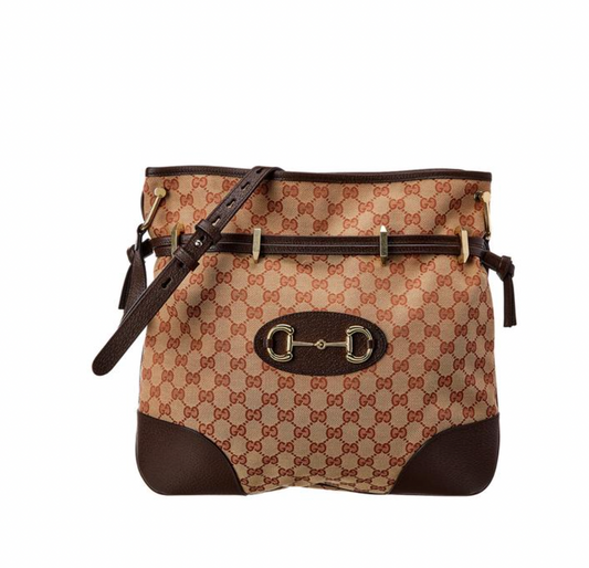 GUCCI Interlocking GG 1955 Canvas Horse Bit Bag