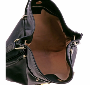 GUCCI Interlocking GG 1955 Canvas Horse Bit Bag in Black