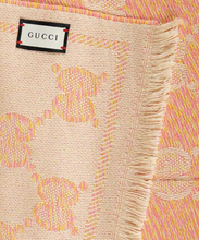 Load image into Gallery viewer, Gucci GG Jacquard Wool Scarf in Pink