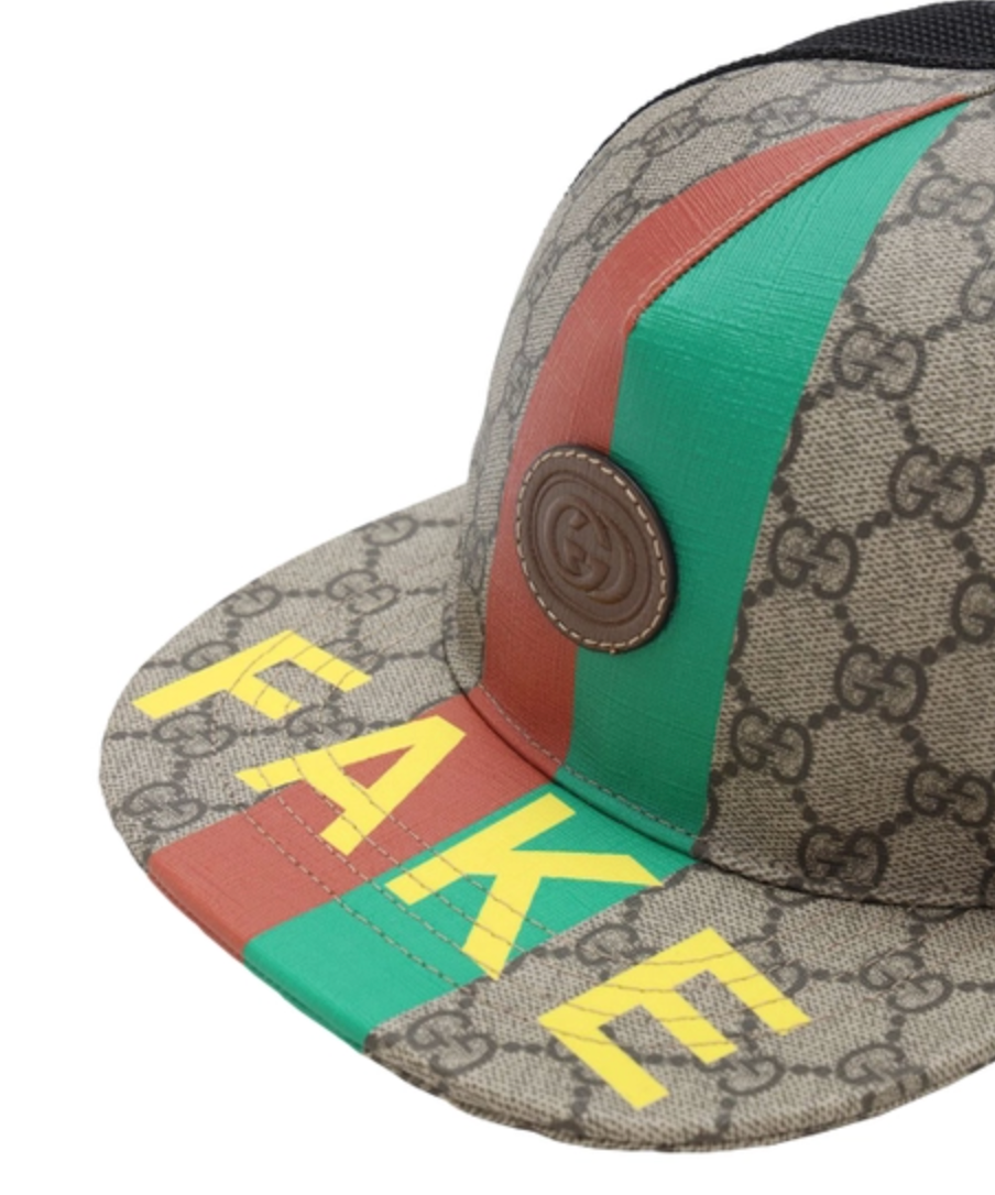 Gucci FAKE/NOT Logo Print Baseball Hat – Gavriel.us