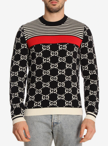 Gucci GG Supreme Striped Knit Sweater