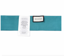 Load image into Gallery viewer, GUCCI Silk Orgasmique Neck Bow Twill Turquoise
