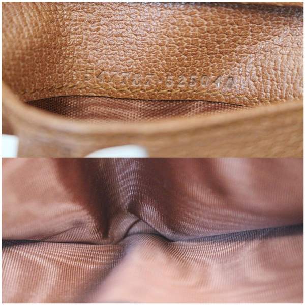 Original GG fabric and leather wallet Color: Beige and Brown