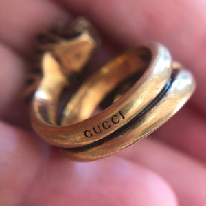 Gucci Double Feline Wrap Ring