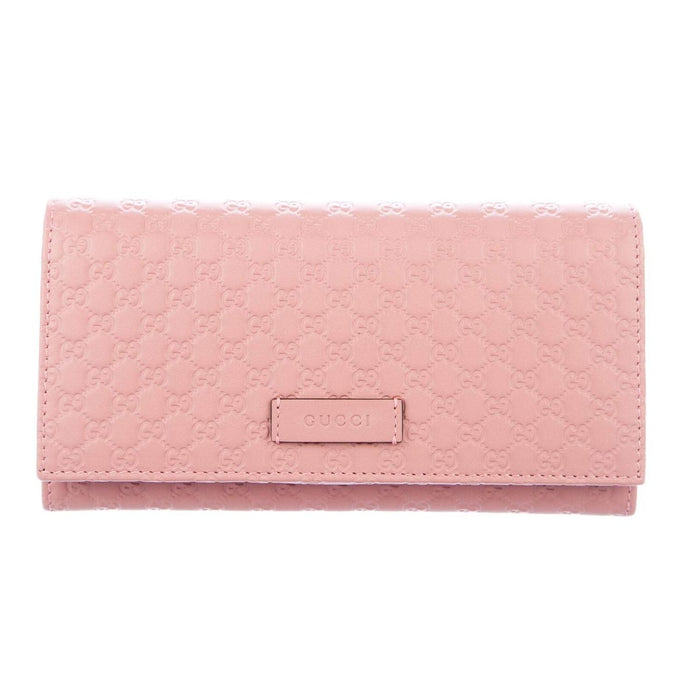 Gucci Microguccissima Continental Wallet in Soft Pink