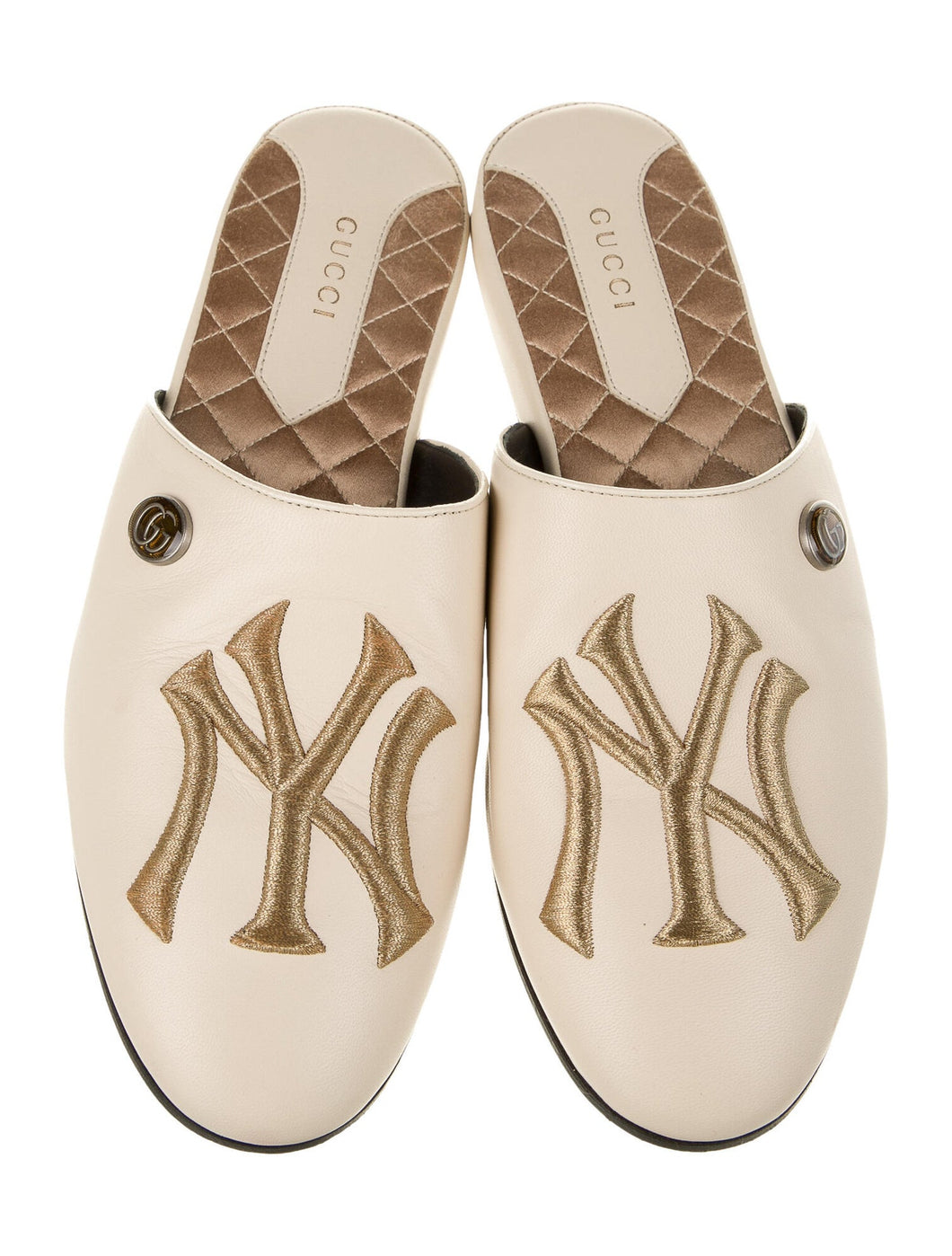 Gucci 2018 NY Yankees Slides in Ivory