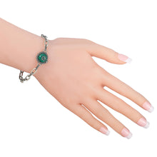 Load image into Gallery viewer, Gucci Garden GG Malachite Bracelet in Silver