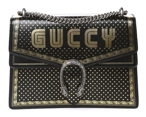 Gucci Dionysus Sega Moon Stars Shoulder Bag in Black