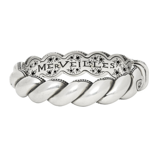 Gucci Metallic Twisted Garden Bracelet in Sterling Silver