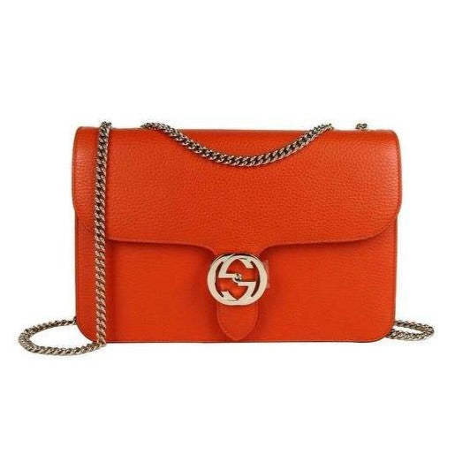 Gucci Medium Interlocking GG Crossbody Bag in Sun Orange –