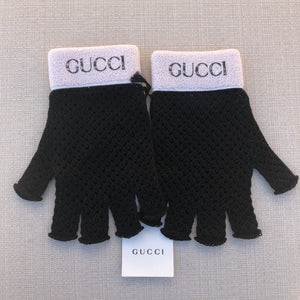 Gucci GG Fingerless Gloves in Black