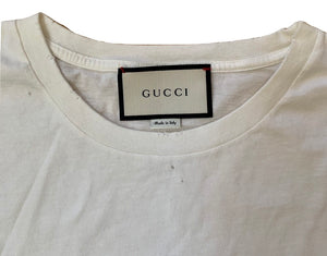 Gucci Vintage Distressed & Oversized Cotton Jersey in Optical White