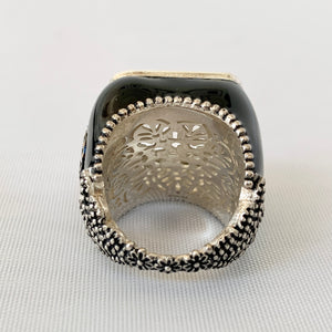 Gucci GG Crystal-embellished Signet Ring in White