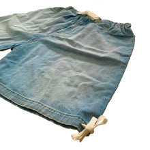 Load image into Gallery viewer, Gucci Bermuda Denim Shorts with Ties in Light Wash Blue