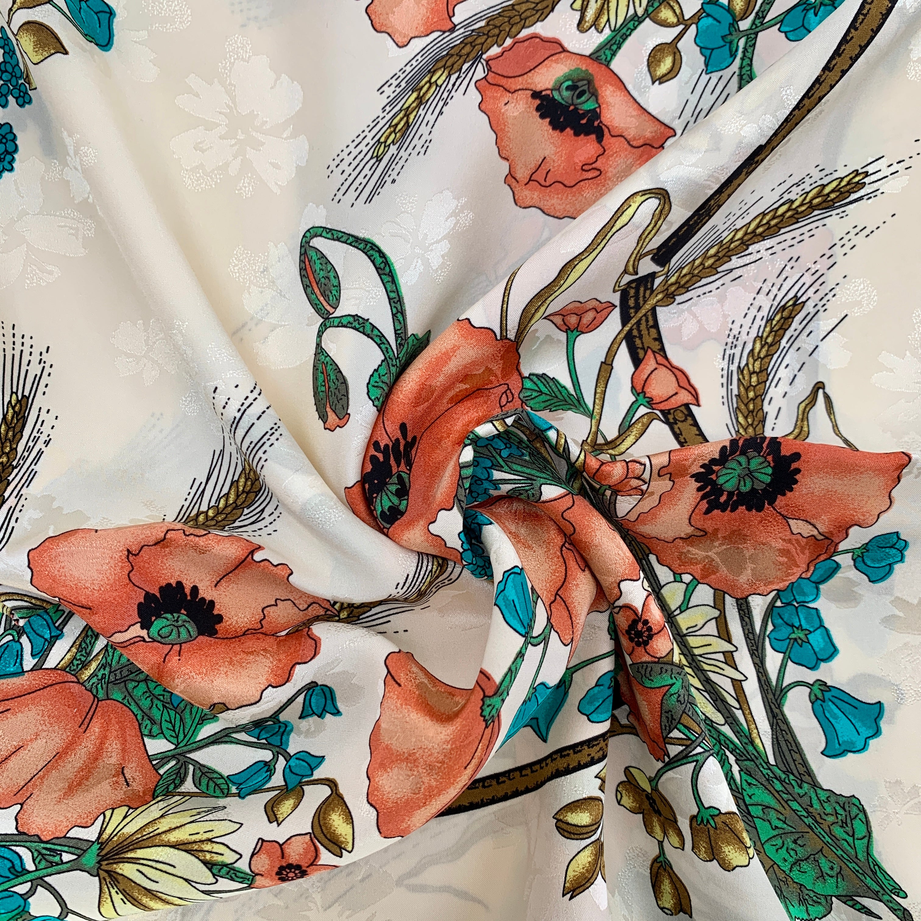 Gucci Silk Floral Scarf with Slight Shimmer – Gavriel.us