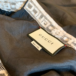 Gucci Silk Logo Lace Camisole Slip in Black