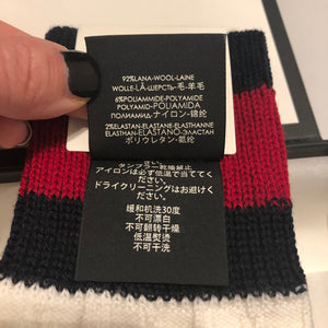 Gucci Wool Knit Socks with Web in White