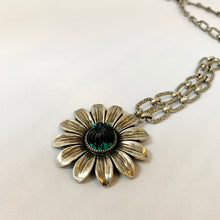 Load image into Gallery viewer, Gucci Marmont Double G Flower Necklace in Blue and Silver