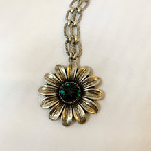 Load image into Gallery viewer, Gucci Marmont Double G Flower Necklace in Blue and Silver