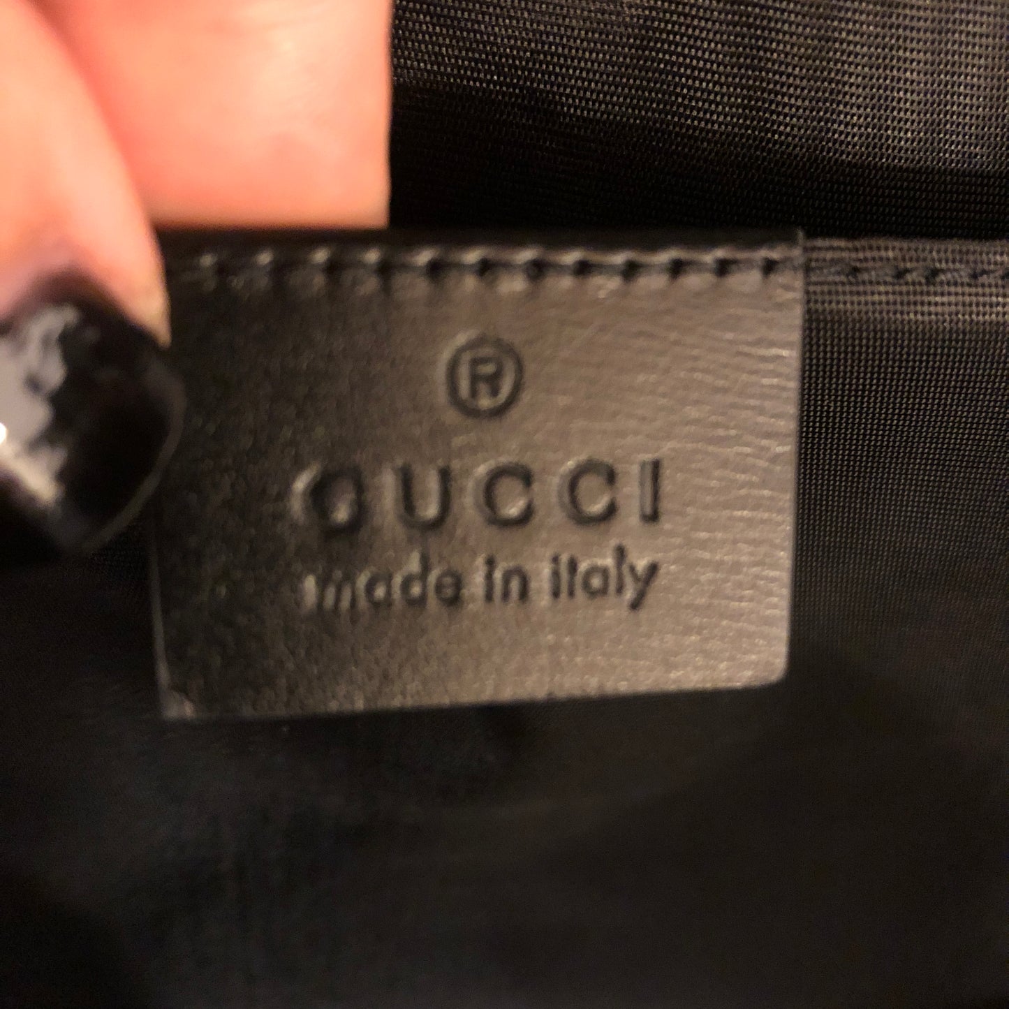 Gucci Hand Painted Padlock Cutch in Black