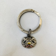 Load image into Gallery viewer, Gucci Bulldog Head Keyring in Sterling Silver