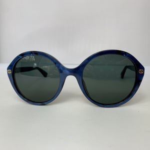 Gucci Round Frame Acetate Sunglasses in Blue