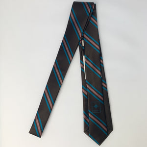 Gucci Gimental Striped Silk Tie in Brown