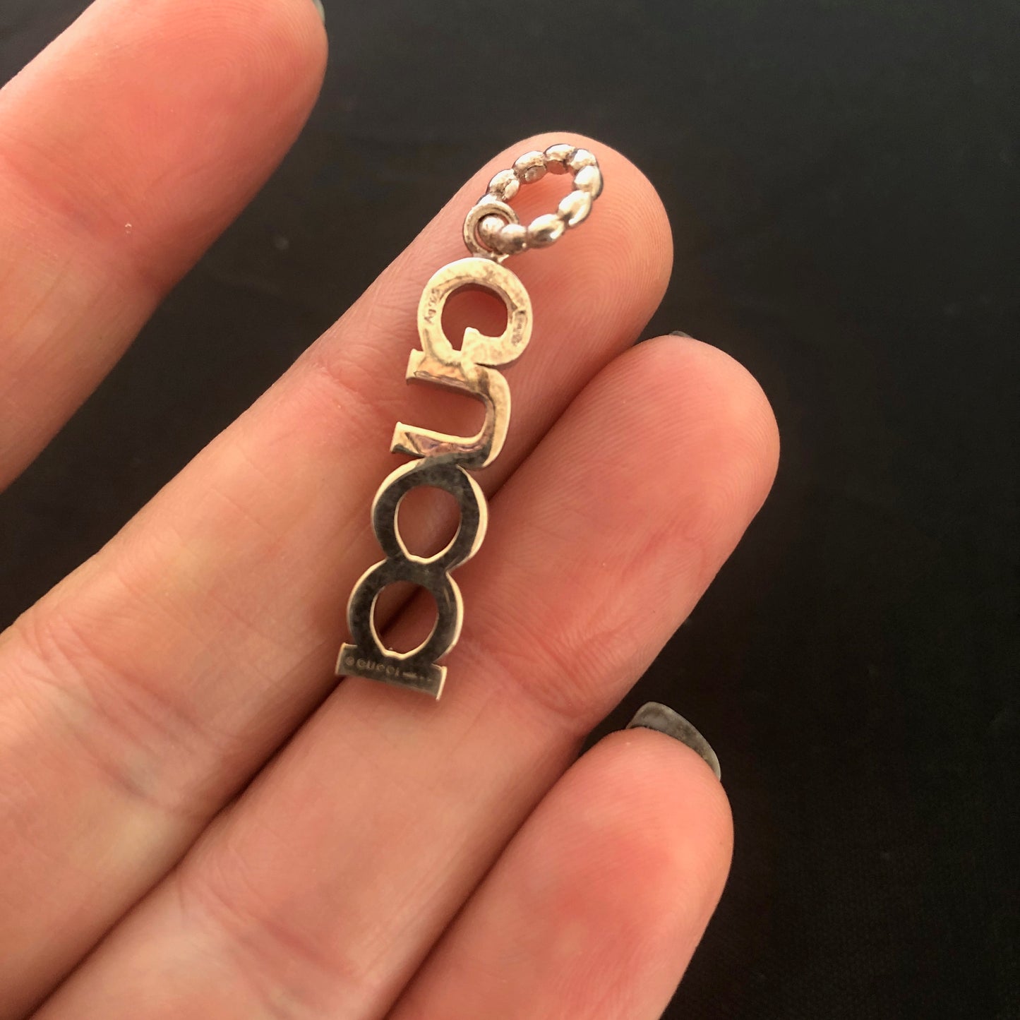 Gucci Block Letter Charm in Red and Green