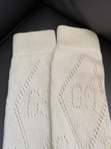 Gucci Interlocking GG Knit Sock in White