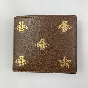 Gucci Bee Star Bifold Wallet in Brown