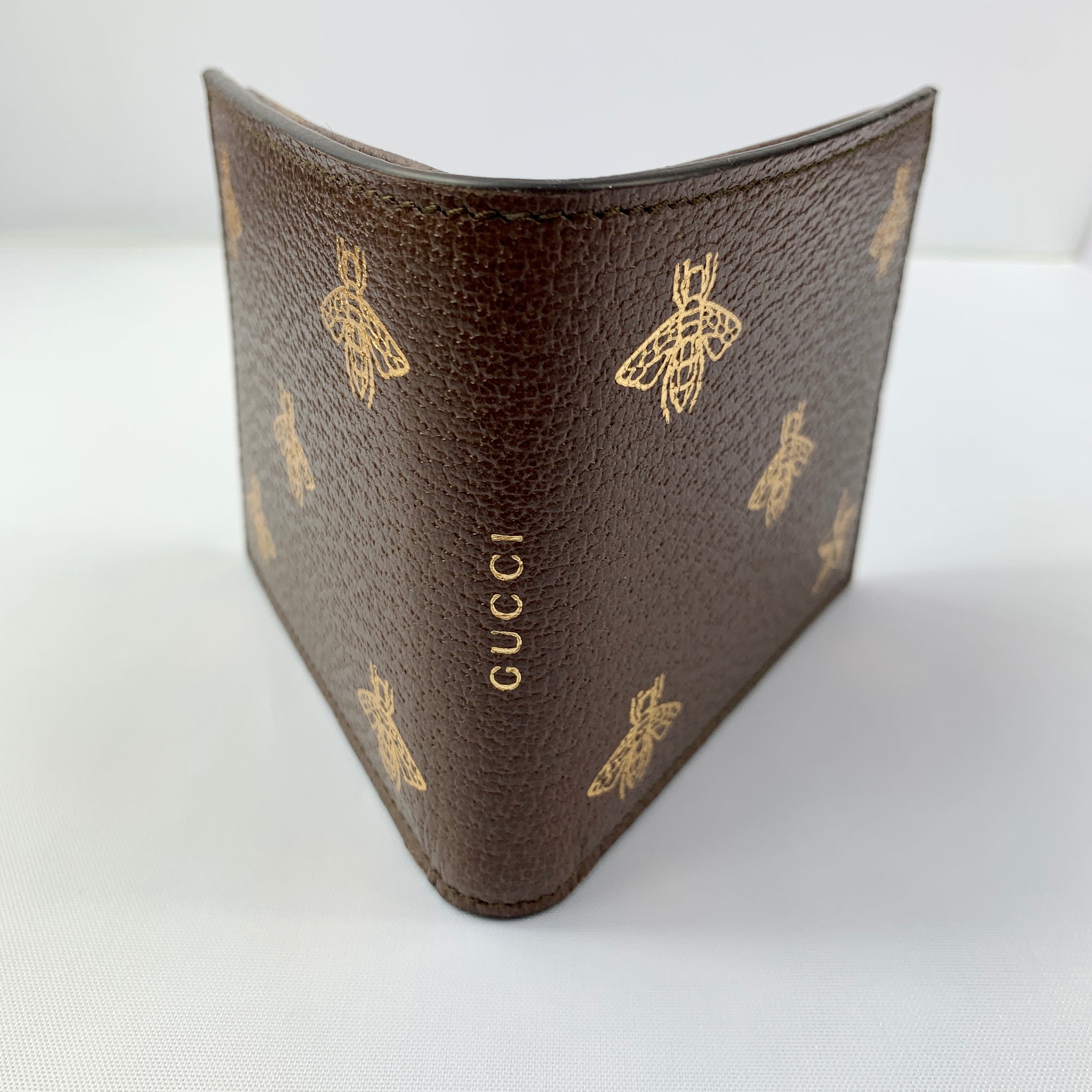 Gucci Bee-plaque Leather Bi-fold Wallet - ShopStyle