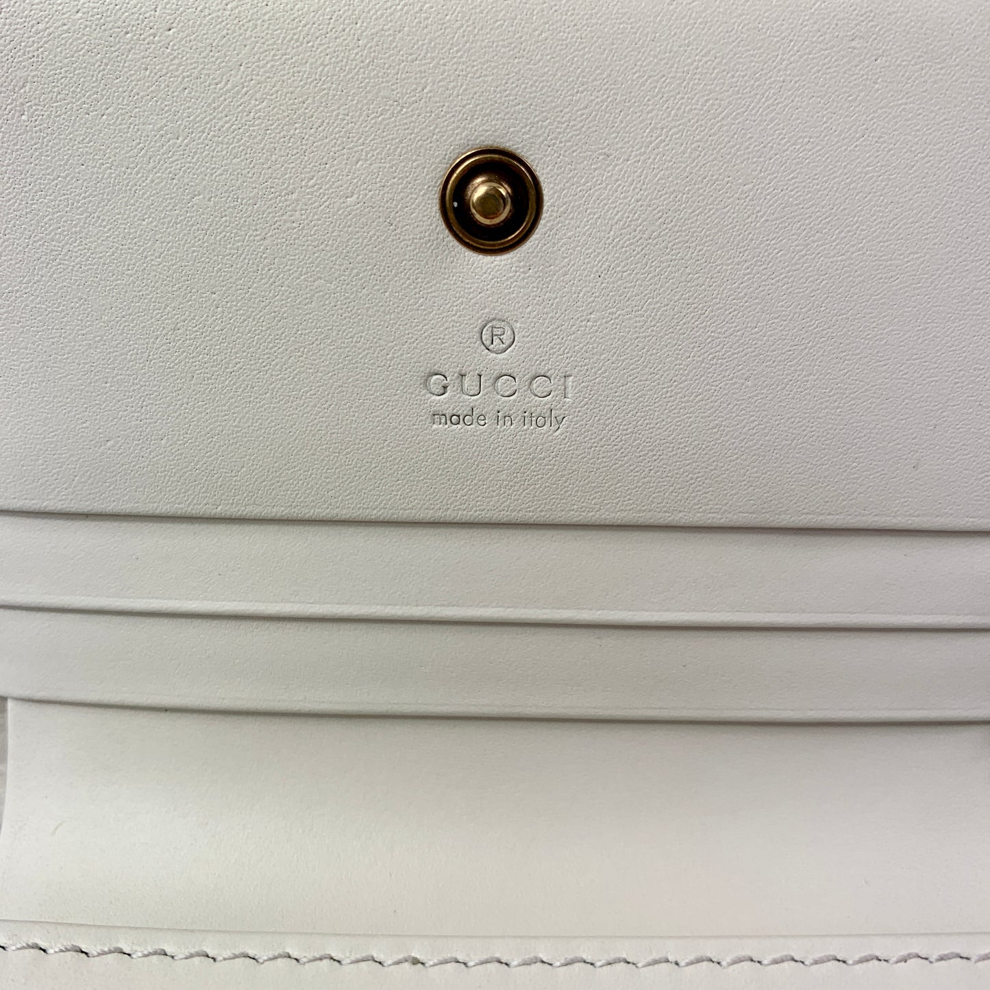 Gucci Signature Card Case with Cherries in White