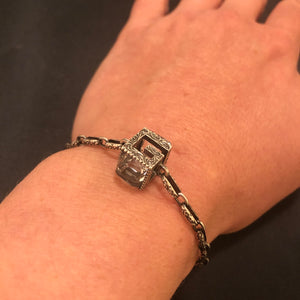 Gucci Bracelet with GG Cube in Silver