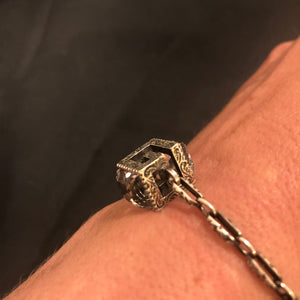 Gucci Bracelet with GG Cube in Silver