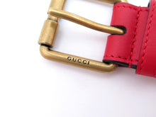 Load image into Gallery viewer, Gucci Leather Belt with Horse-bit Detail in Bright Red