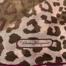 Load image into Gallery viewer, Salvatore Ferragamo Animal Print Scarf in Red and Burgundy