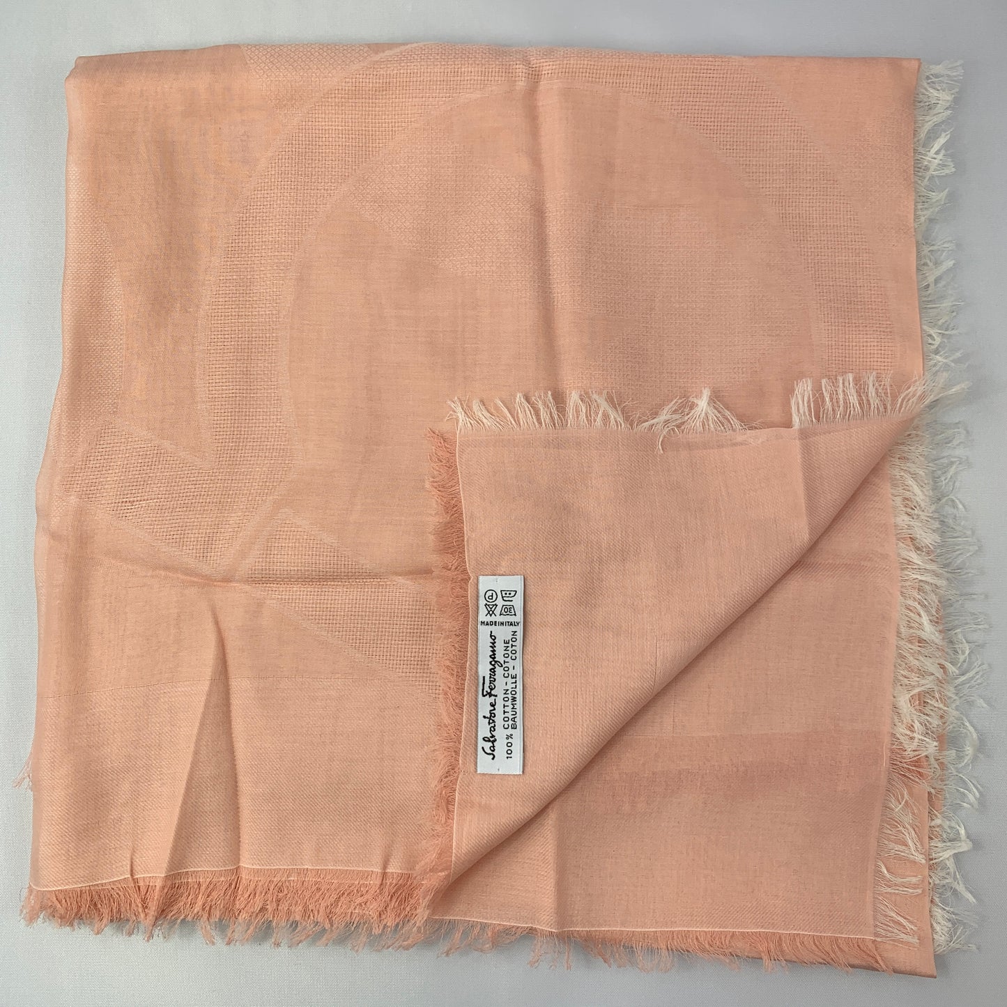 Salvatore Ferragamo Cotton Scarf in Pale Pink