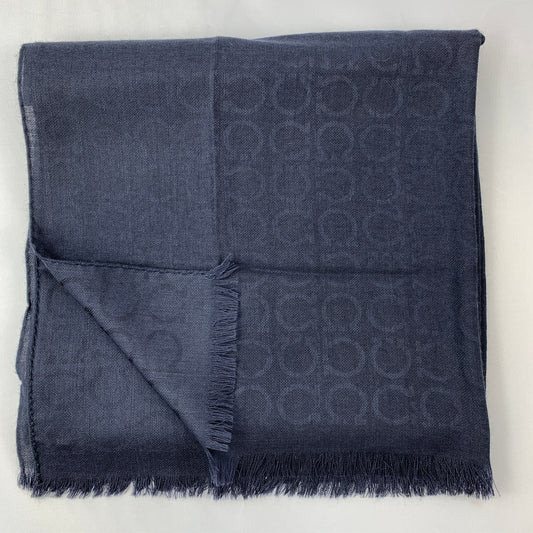 Salvatore Ferragamo Gancio Scarf in Navy Blue