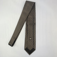 Load image into Gallery viewer, Gucci Interlocking GG Print Silk Tie in Brown